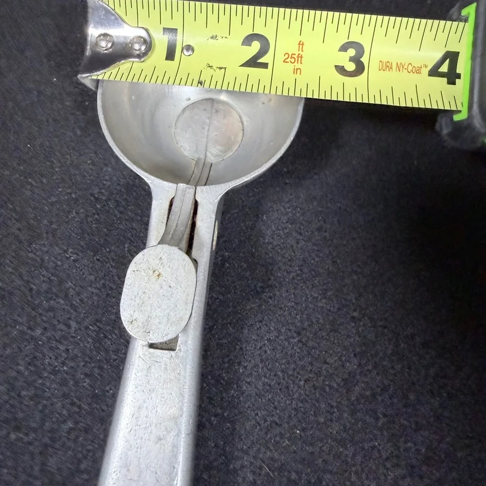 Vintage Aluminum Ice Cream Scoop Thumb Trigger Release Metal Kitchen Tool 8 Inch